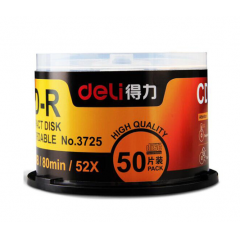 得力（deli）3725光盘CD 50片/桶 