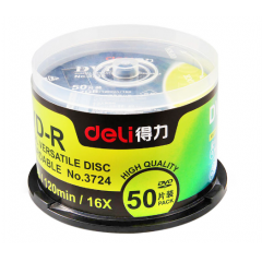 得力（deli）3724光盘DVD  50片/桶 